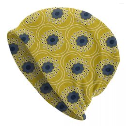 Berets Orla Kiely Yellow Flowers Caps Cool Unisex Street Skullies Beanies Hat Spring Warm Multifunction Bonnet Knitted