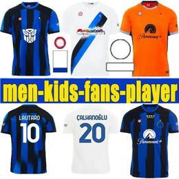 new Lautaro Martinez Soccer Jersey Inters 2023 24 Kids Milans Football Shirts Uniforms Nicolo Barella Bastoni Marcus Thuram Klaassen Calhanoglu Pavard Kit Uniform