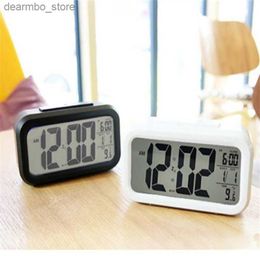 Desk Table Clocks LED Desktop Alarm Clock With Temperature Gauge Indoor Snooze Table Watch Electronic Digital Calendar Desk Clocks24327