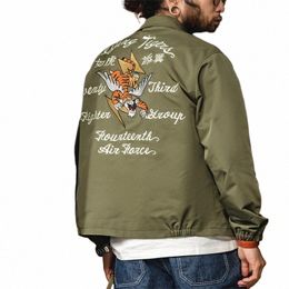maden Vintage A2 Bomber Jackets for Men Yokosuka Embroidery Flight Jacket Army Green Baseball Coats Spring Military Outerwear G72y#