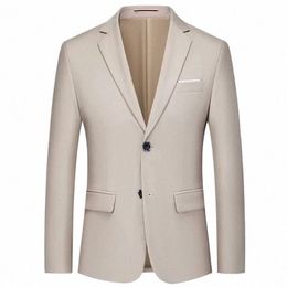 2023 Fi New Men's Casual Busin Suit / Male One Single Butted Dr Blazer Jacket Coat / 10 Colour M-6XL K9Hi#