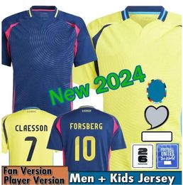 Sweden 2024 Euro Cup Soccer Jersey IBRAHIMOVIC 2025 Swedish National Team 24 25 Football Shirt Men's Uniform LARSSON FORSBERG Uniform