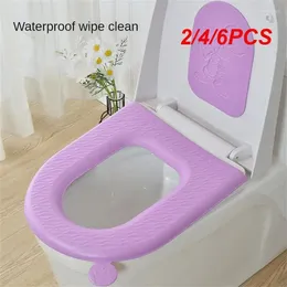 Toilet Seat Covers 2/4/6PCS Waterproof Cushion Bathroom Accessories Silicone Four Seasons Household Washable Paste Foam Cover