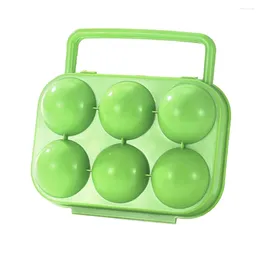 Storage Bottles 6-Grid Egg Protection Boxes Shockproof Cases Dropproof Eggs Tray Non-slip With Handle For Outdoor Picnic