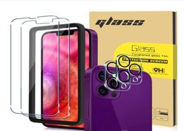 Tempered Glass kits For iPhone 13 12 11 xs Pro Max mini HD Screen Protector iphone13 camera lens with retail box4105406