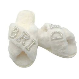 Slippers Slippers Bride/Bride+Honeymoon Shower Creative Bride Romantic Gift Wedding Supplies Photo Props H240326JMBC