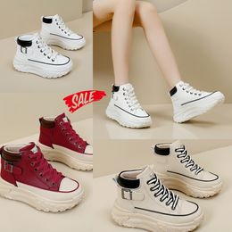 NEW Positive Resistant High top shoes spring and autumn vintage womens shoes thick soled small white shoes leisure sports board shoes GAI 35-40
