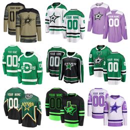 Hockey Jerseys Men Women Youth Jamie Benn Tyler Seguin Jason Robertson Jake Oettinger Wyatt Johnston Joe Pavelski Miro Heiskanen Roope Hintz