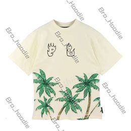 Mens Women T Shirts Shorts Designer Palm Angles Tracksuit Summer Fashion Palmly Angeles Leisure Loose Crew Neck Las Palmas Cottons Print Luxurys Tops Plam Angel 297