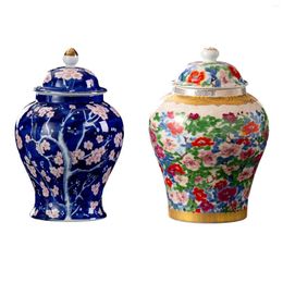 Storage Bottles Ceramic Flower Vase Pot Table Centrepiece Organiser Ginger Temple Jar