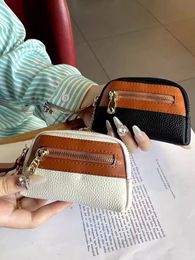 Genuine leather women designer coin purses cowhide lady short style fashion casual key zero wallets no788