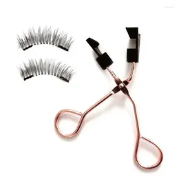 False Eyelashes Handmade Magnetic Eyelash Curler With 4PCS Quantum Soft Set Easy To Wear Lashes Box