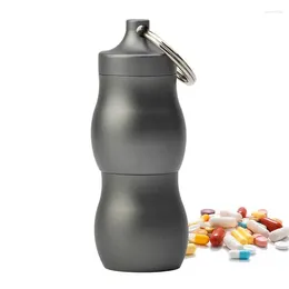 Storage Bottles Travel Container Case Keychain Portable Waterproof Holder For Pills Tablet