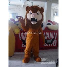 Mascot Costumes Mascot Costumes Halloween Christmas Brown Lion Mascotte Cartoon Plush Fancy Dress Mascot Costume DBS