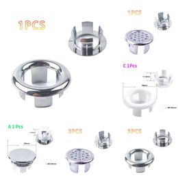 2024 Suchme Kitchen Bathroom Basin Trim Bath Sink Hole Round Overflow Drain Cap Cover Overflow Ring Hollow Wash Basin Overflow Ring