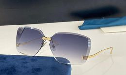 2001 Sunglasses For Women Fashion Wrap Sunglass Frameless Coating UV Protection Lens Carbon Fibre Legs Summer Style top quality 203902910
