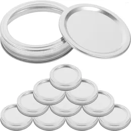 Dinnerware 20 Sets Mason Jar Lids Airtight Jars Covers Metal Sealing Tinplate Canning Leak-proof