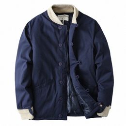 japanese Vintage Baseball Collar Cott Coat Men Winter New M43 Jacket Thick Outdoor Cam Hiking Combat Jacket Cardigan Coats o7Ko#
