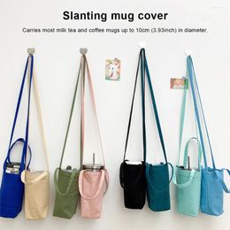 Shopping Bags Water Bottle Carry Bag Crossbody Protective Sleeve Pure Embroidery Hanging Holder Woman Accessories Black