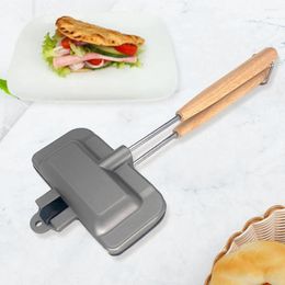 Pans Sandwich Fry Pan Double-Sided Breakfast Mold With 2 Handles Non-Stick High Temperature Resistant Kitchen Gadgets