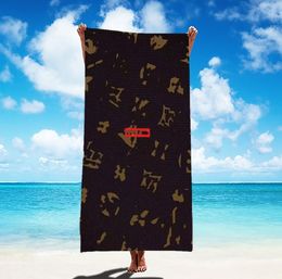 High-end Designer Bath Towels Comfortable Washcloth Portable Washcloths 80-160CM Full Letter Printed Beach Towel Wholesale