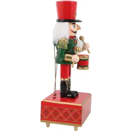 Decorative Figurines Xmas Nutcracker Music Box Funny Christmas Gift Festival Favor