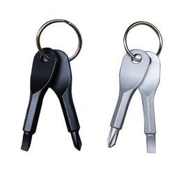 Portable Multifunction Outdoor Tool Screw Key Ring Screwdriver Camping Accessory4455498