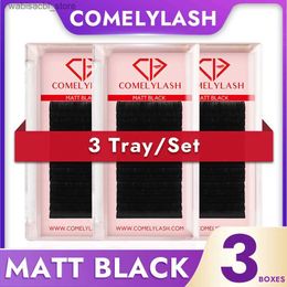 False Eyelashes Comelylash 3 tray matte black Russian volume silk personal high-quality classic eyelash extension strap packaging24327