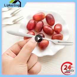 Exquisite Stainless Forks Steel Fruit Fork Flatware Birthday Party Cake Salad Dessert Kitchen Small Tableware