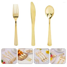 Disposable Flatware 1 Set Of Party Cutters Forks Spoons Kit Serving Cutlery Favours