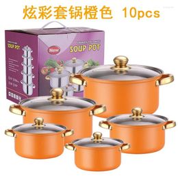 Cookware Sets Stainless Steel 10-piece Pot Handle Set Milk Soup 18-20-22-24-26CM Wholesale