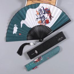 Decorative Figurines Chinese Classical Landscape Painting Folding Fan Carry-on Portable 8-inch Gift Box For Friends Crafts Daily