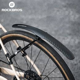 ROCKBROS Bike Mudguard Bicycle Fender PP Soft Plastic Mudguard Strong Toughness Suitable For Road Cycling Protector Accessories 240318