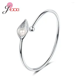 Link Bracelets Good Quality Women Girls Sweet Openning Silver Color Fashion Bangel Adjustable Size