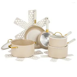 Cookware Sets 12 Piece Set Durable Aluminium Stainless Steel With Lids Non-Stick Coating Kitchen