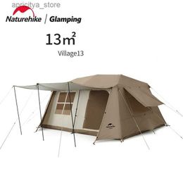 Tents and Shelters Naturehike Village13 Automatic Tent Outdoor Camping Luxury Automatic Tent Waterproof Sunscreen Exquisite Two BedroomsOne Living24327