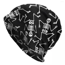 Berets Skullies Beanies Caps White Dancing Halloween Skeletons_68249035 Thin Hat Autumn Spring Bonnet Hats Men Women's Street Ski Cap