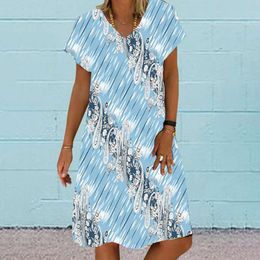 Temu Spring/Summer New Loose Abstract Style Printed Dress 884986