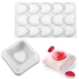 Baking Moulds 3d Heart Cake Silicone Mould DIY Mousse Desserts Bakeware Chocolate Tools Making Kitchen