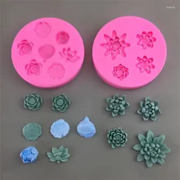 Baking Moulds Lotus Leaf Flower Peg Silicone Mould Mousse Cake Sugar Flapping Gypsum Dropping Glue Decoration