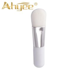 1pc pro pure white small white foundation quality brush cosmetics beauty straight synthetic hair for mask mud woman4628352