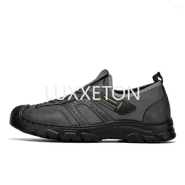 Casual Shoes 2024 Men's Business With Hollow Toe Mesh Surface For Breathable And Comfortable Driving Holes Sandals