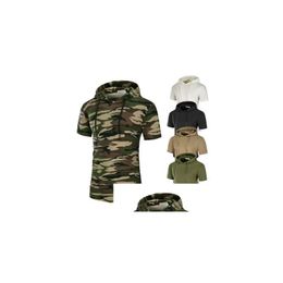 Men'S T-Shirts Men Longlines T Shirt Solid Camouflage Printed Mens Cotton Shirts Short Sleeve Hooded Tee Homme High Street Wear Drop D Dhi3L