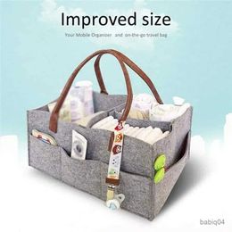 Storage Baskets Felt Cloth Storage Bag Foldable Baby Large Size Diaper Caddy Changing Table Organiser Toy Storage Basket Car Organiser Basket