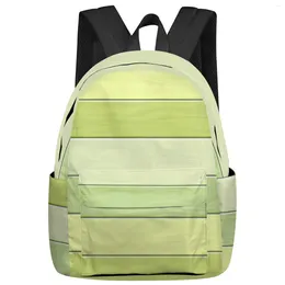 Backpack Wood Grain Candy Green Women Man Backpacks Waterproof Travel School For Student Boys Girls Laptop Book Pack Mochilas