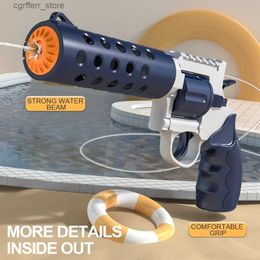 Gun Toys Left wheel water gun electric pistol shooting toy fully automatic summer beach shooting toy for children boys and girls240327