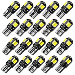 Upgrade 20Pcs W5w T10 LED Bulbs Canbus 5730 8Smd 12V 6000K 194 168 LED Car Interior Lamp Dome Lights Parking Light Auto Signal Lamp