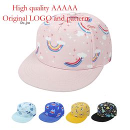 Children's Baseball Cap, Flat Brim, Boys' Trendy Hip-hop Hat, Girls' Cartoon Printed Sun Hat