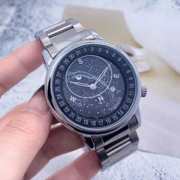 2022 New luxury mens watches Quartz Watch high quality Top Brand calendar function clock Steel belt fashion accessories montre The universe of stars