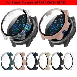 Accessories 50PCS for Garmin Forerunner 965 protective case PC CASE+ tempered GLASS film